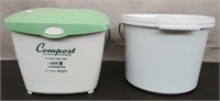 Box Compost Bin, Lidded Bucket