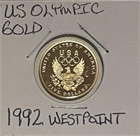 US $5 GOLD 1992W Olympic - Low Mintage