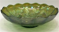 Green Carnival Glass Big Fish Bowl