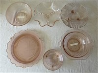 Pink Mayfair & Federal Depression Glass Plates SR