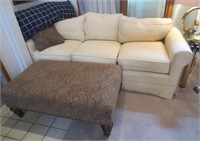 3 cushion sofa, large foot rest