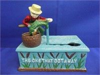 Cast Iron Fishing Bank ( As Is )