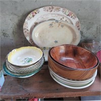 Turkey Platter, Serving Bowls, Pie Plates