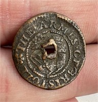 1670 Bristol City Farthing Coin