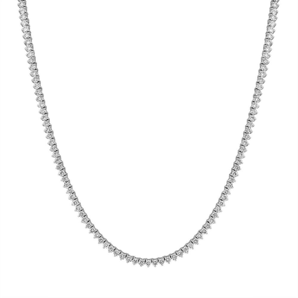 14K WHITE GOLD 12.00CT DIAMOND NECKLACE