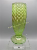 Northwood lime green Corn vase
