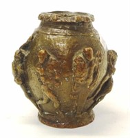 17th century cast bronze figural vase