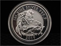 1ozt. .999 Fine Silver Round 2019 2 Pound