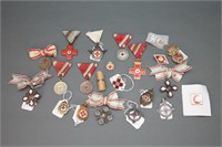 22 medals & pins, mostly Bulgarian, Red Cross.