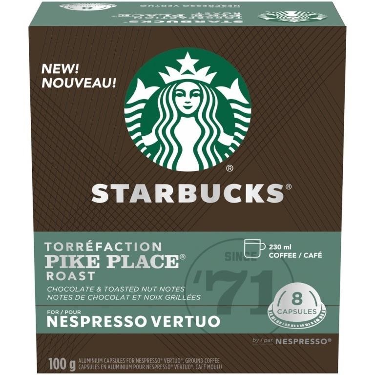 Starbuck Nespresso Pike Place 100G BB 27/04/2025