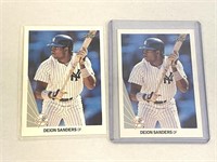 1990 Deion Sanders Leaf Rookie Baseball Card LOT