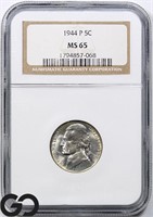 1944-P Jefferson Nickel, NGC MS65 Price Guide: $30