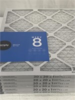 SIMPLYFILTERS MERV8 FILTERS 20x20x1IN 6FILTERS