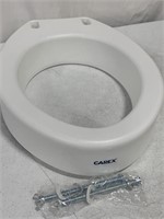 CAREX ELEVATED ELONGATED TOILET SEAT 3IN 300LB