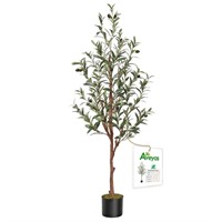 Aveyas 4ft Artificial Olive Tree for Home Decor