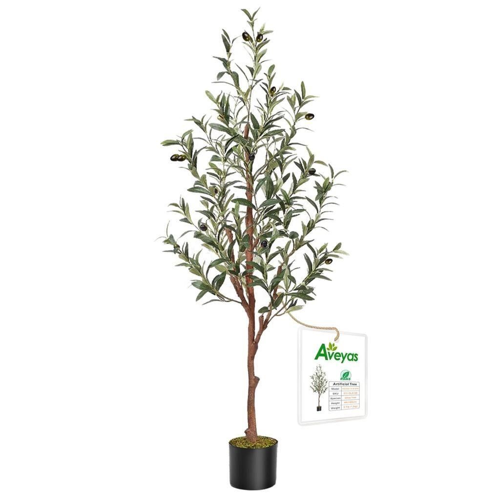 Aveyas 4ft Artificial Olive Tree for Home Decor