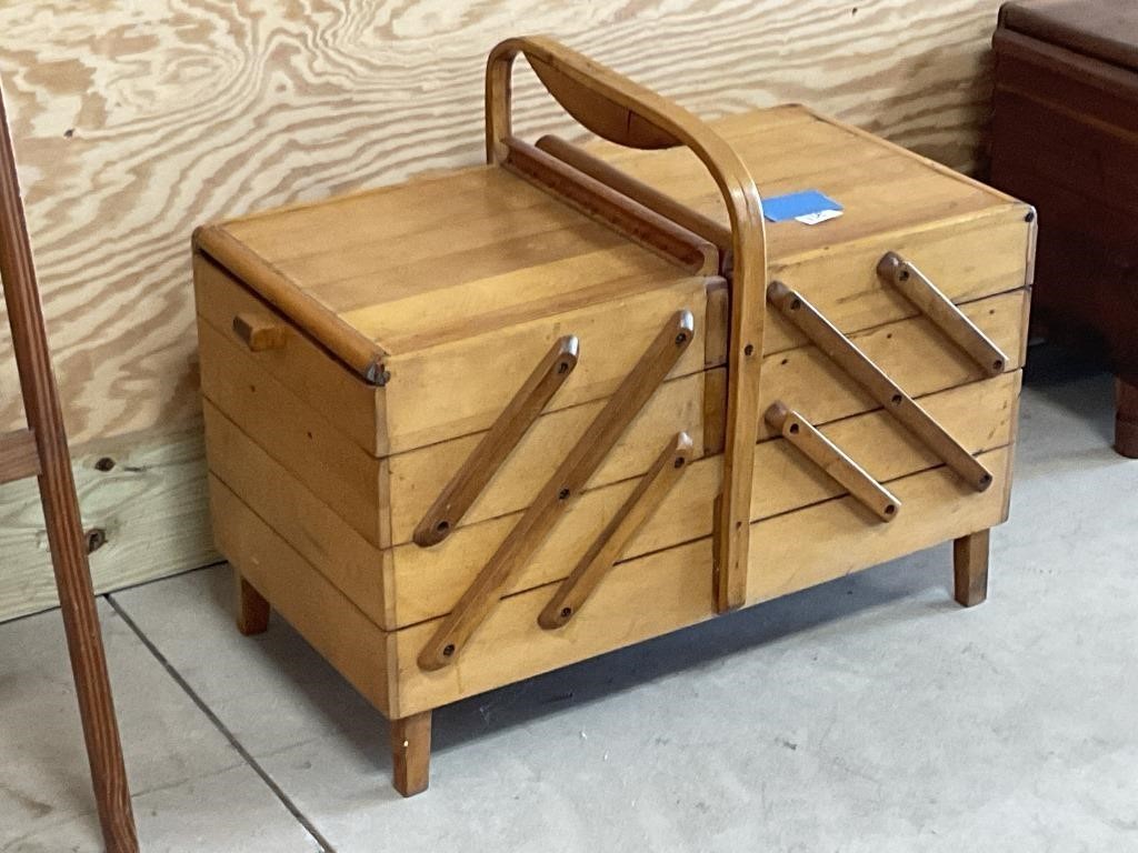 3 Tier Maple Accordion Sewing Caddy