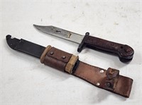 Vintage Bayonet with Leather Sheathe