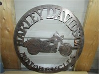 Metal Haley Davidson Motorcycles Wall Decor