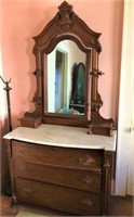 Antique Mahogany and Marble Dresser