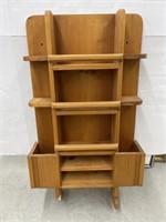 Wood Hanging Shelf (base Broken) 23 X 6 X 39 " T