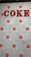 Red Coke Letters on Wall (Bring Tools to Remove)