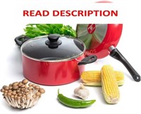 Generic  3 Pc Nonstick Cookware Set  Red.