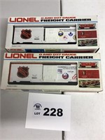 LIONEL NHL BOX CARS