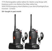 7775 Rechargeable walkie talkies for Adults