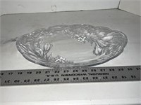 Cut glass relish tray
