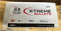 Xtreme Bullet 9mm 165gr, Round Nose, BULLETS ONLY