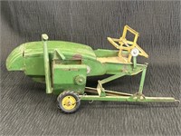 Vtg 1950's John Deere metal pull type combine