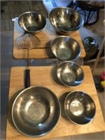 Stainless Mixing Bowls + Skimmer