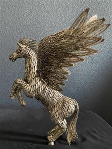 Vintage large silver plate Pegasus statue