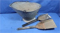 Galvanized Coal Bucket/Shovel