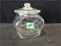 Football Peanut Jar w/lid (Peanut Finial) 1930