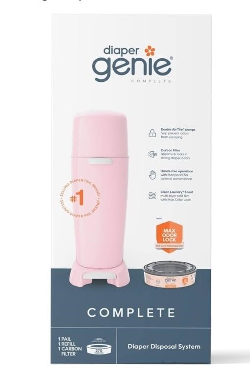 Diaper Genie Complete Diaper Pail (Pink) with