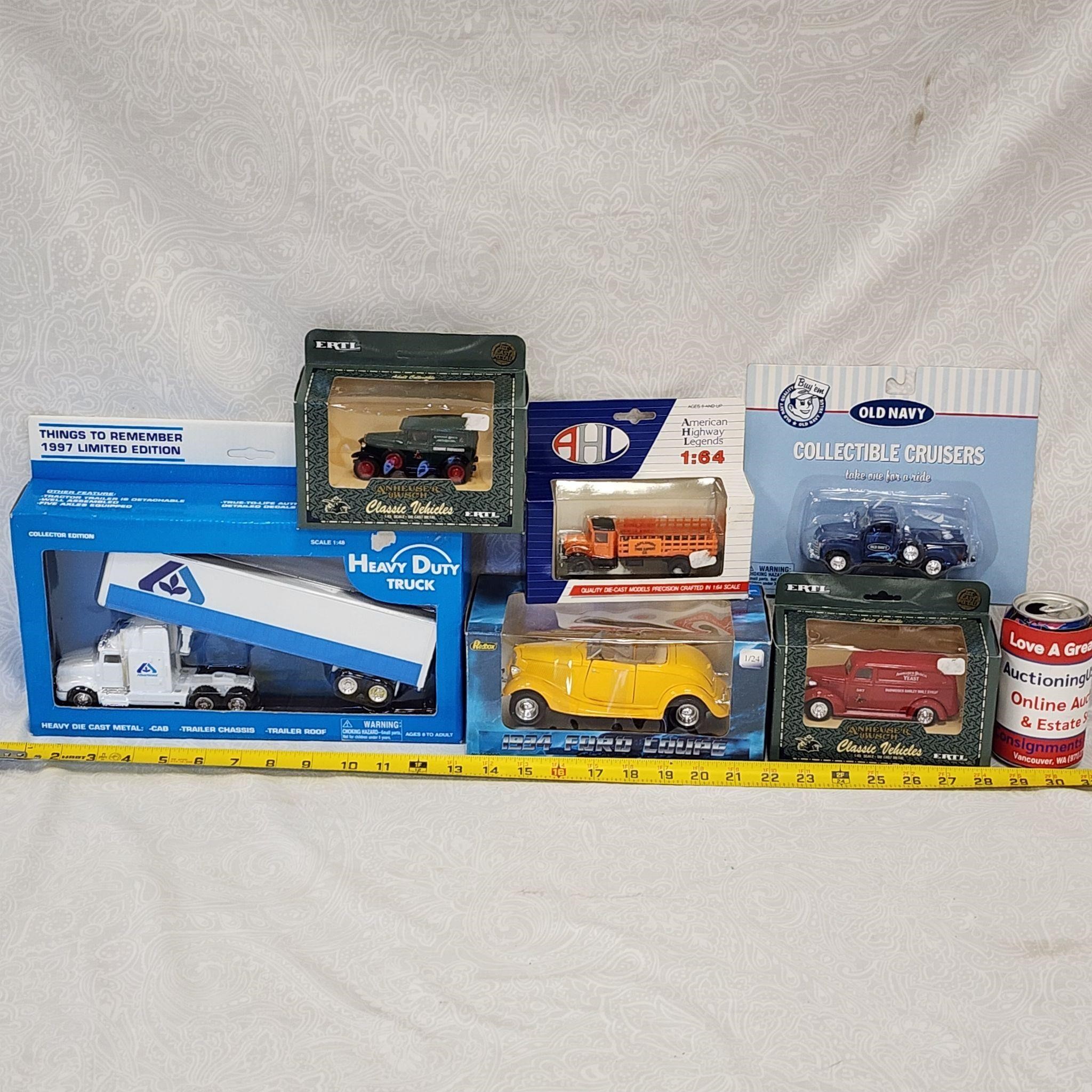 6 New In Box Die-Cast Collector Cars & Trucks