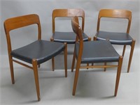 Four J.L. Moller Dining Chairs
