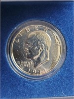 1971 Ike Dollar Layered in Puer 24k Gold w/COA