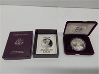 1993 American Eagle silver proof in box