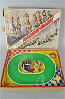 Vtg Modern Toys Tin B/O Car & Horse Racing Game