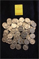 62 coins (1965-1969) Washington Quarters