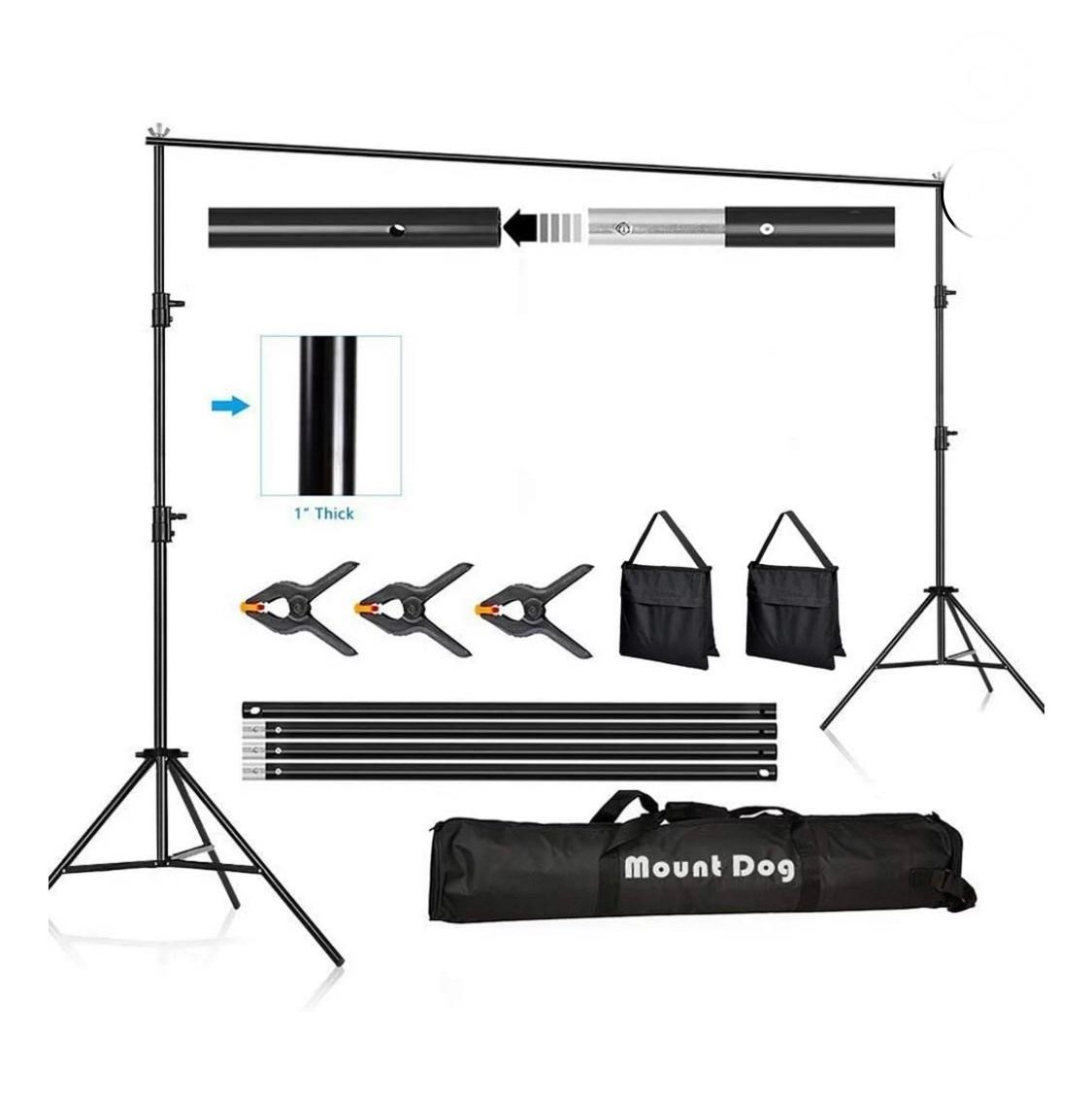 MOUNTDOG 2M x 3M/6.5ft x 10ft Photo Backdrop Stand