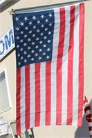 2 American Flags with Poles