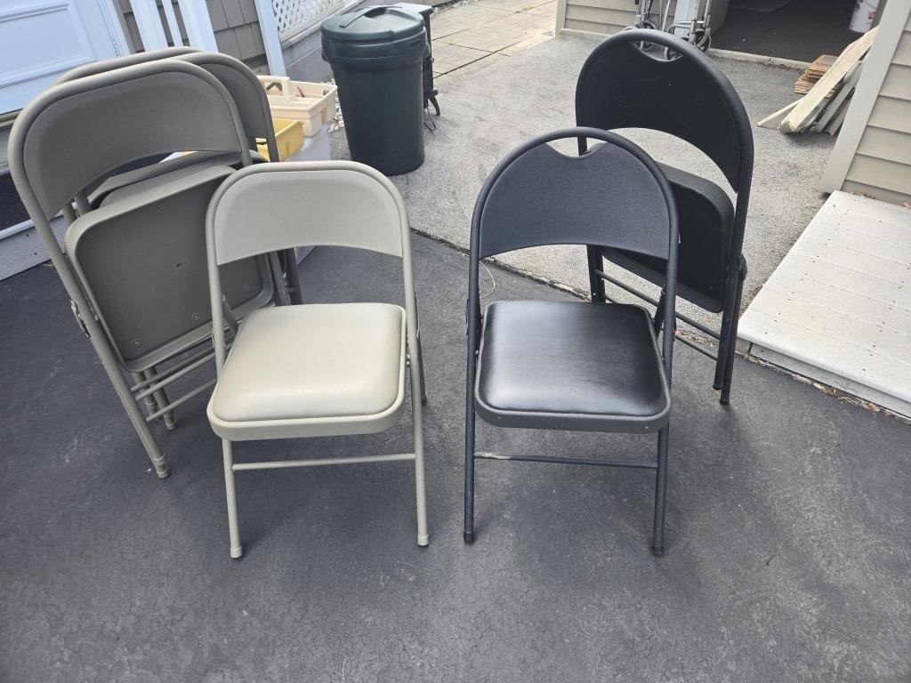 6 folding chairs- all good