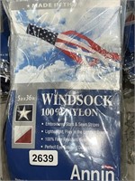 4 ANNIN US FLAG  WINDSOCKS RETAIL $200