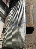 10 SHEETS GALVANIZED TIN, 26" WIDE X 8 FT. LONG