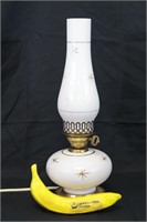 MCM "Atomic Stars" Milk Glass Hurricane Lamp