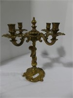 BRASS 14" FIGURAL CANDLE STAND